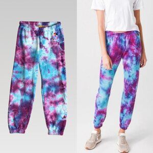 Aviator Nation Tie Dye Sweatpants size Small Turquoise Purple